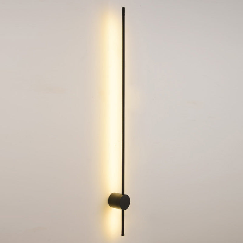 Schwarze lineare Wandlampe Aluminium Einfaches Design einfach