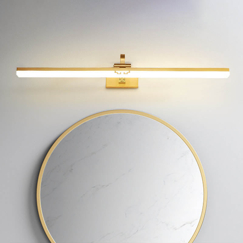 Simple Style Brass LED Lamp Vanity Sconce Lights for Bathroom Powder Room
