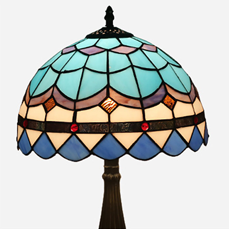 Schüssel Nachttisch Lampe Single-Bulb Buntglas Tiffany Tisch leichte Ideen für das Restaurant