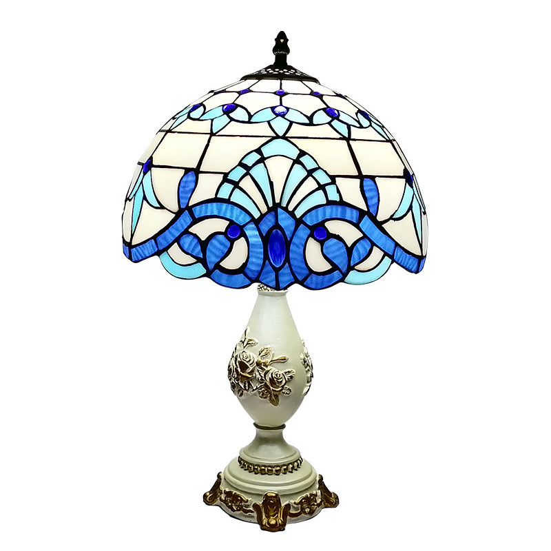 Schüssel Nachttisch Lampe Single-Bulb Buntglas Tiffany Tisch leichte Ideen für das Restaurant