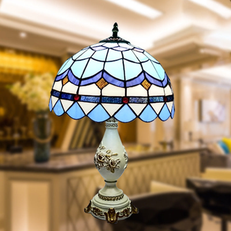 Schüssel Nachttisch Lampe Single-Bulb Buntglas Tiffany Tisch leichte Ideen für das Restaurant