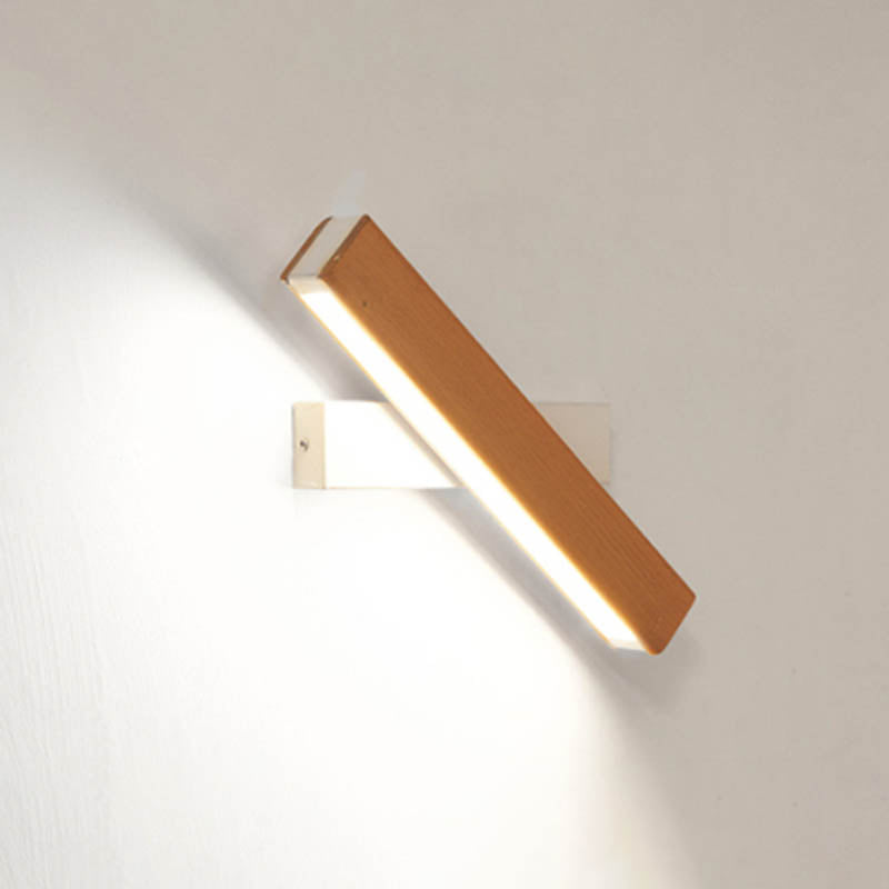 1 luce contemporanea montata a parete contemporanea in legno in legno a filo con la parete con monte