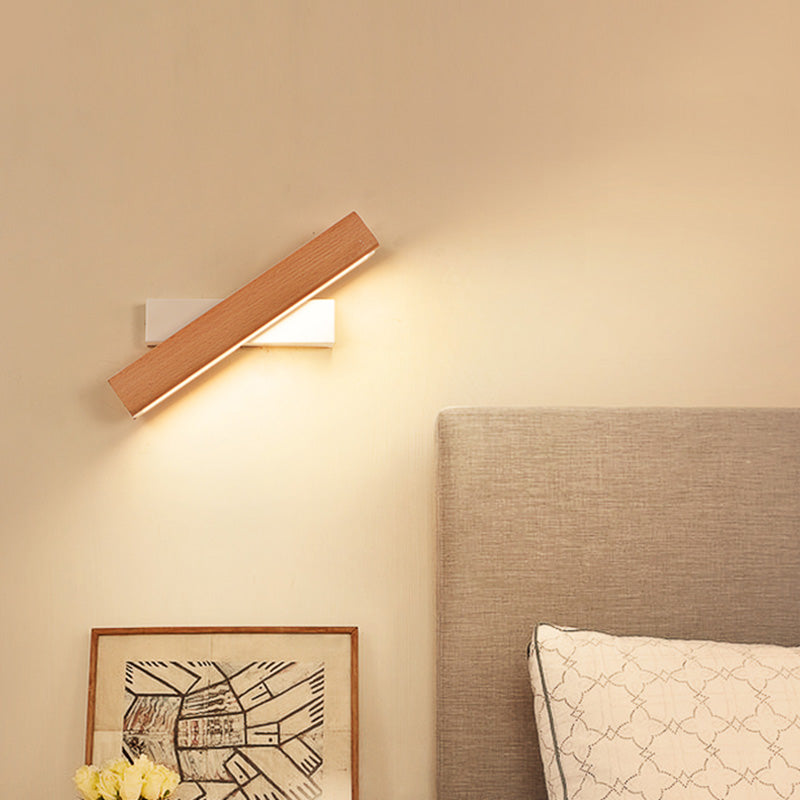 1 luce contemporanea montata a parete contemporanea in legno in legno a filo con la parete con monte