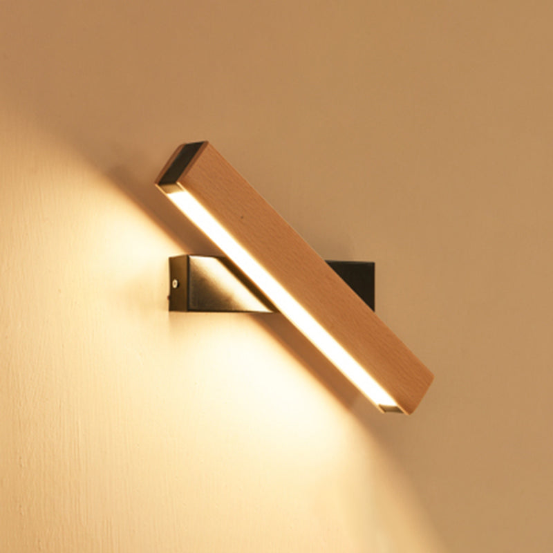 1 luce contemporanea montata a parete contemporanea in legno in legno a filo con la parete con monte