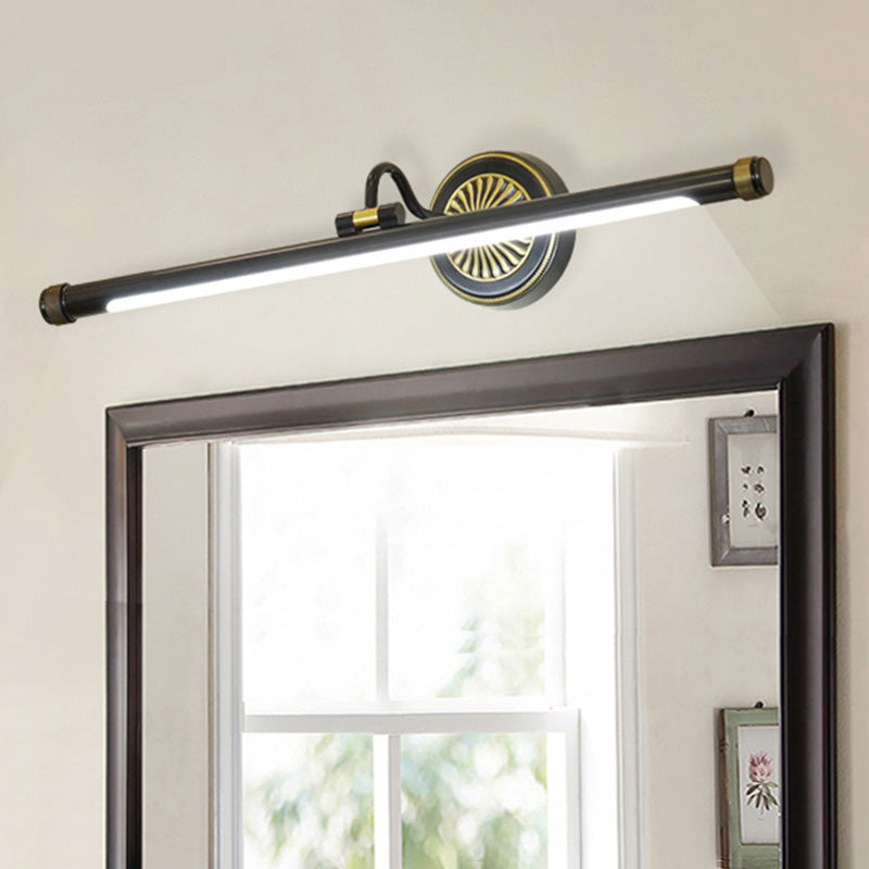 Luces de tocador de pared de luz LED de latón minimalista para el baño de baño de baño