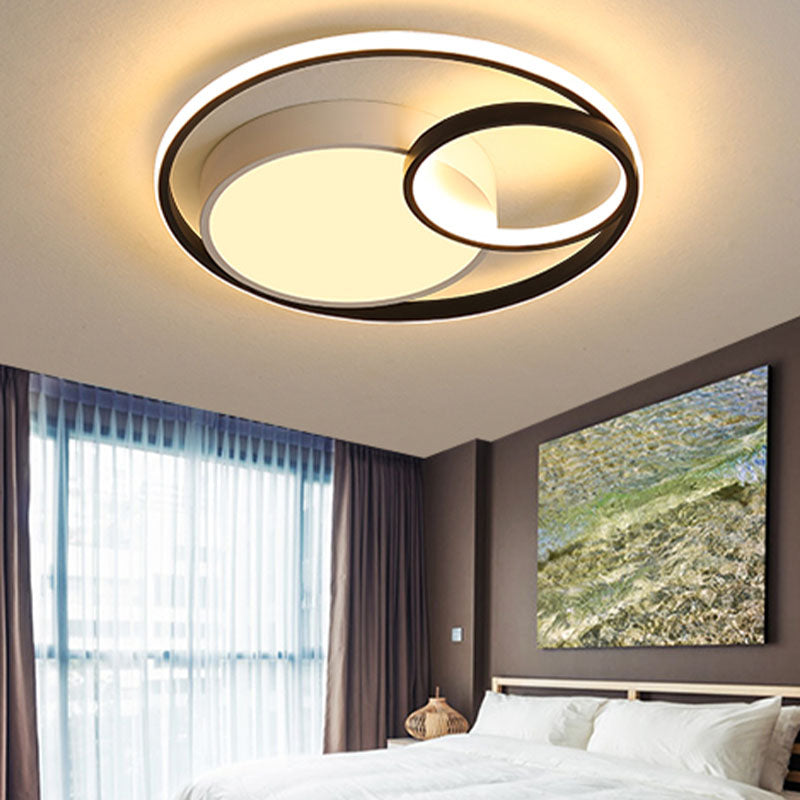 Lámparas circulares de montaje empotrado para techo, accesorios de iluminación modernos para sala de estar