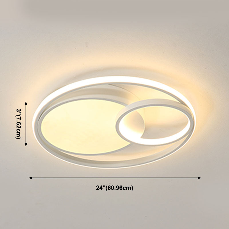 Lámparas circulares de montaje empotrado para techo, accesorios de iluminación modernos para sala de estar