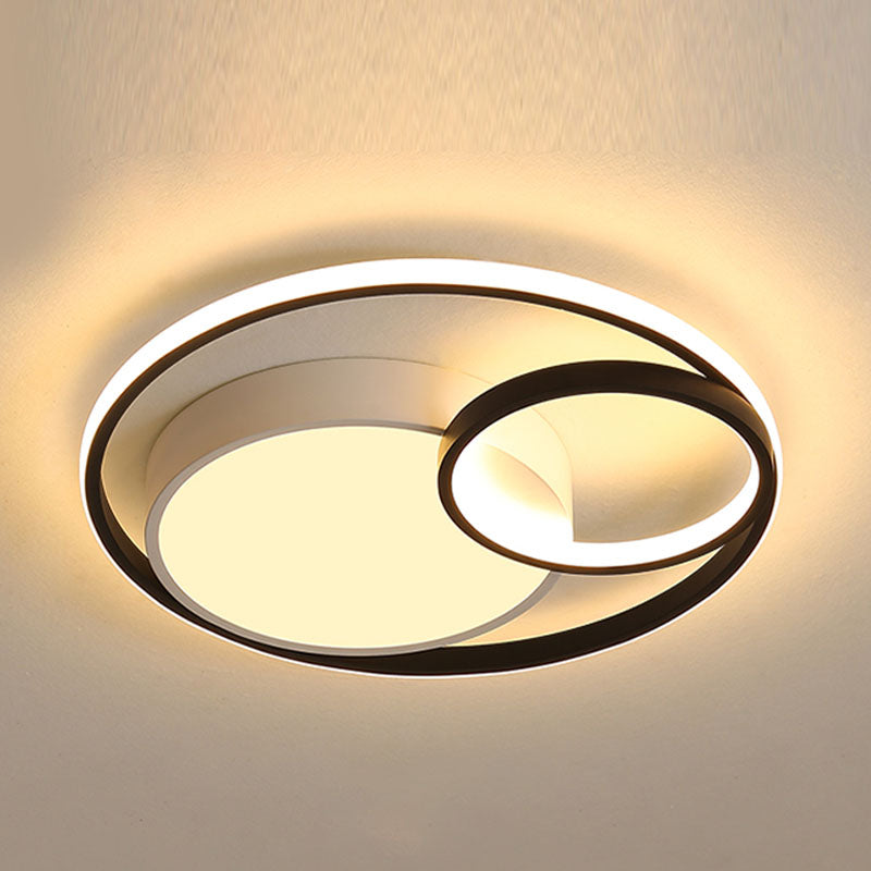 Lámparas circulares de montaje empotrado para techo, accesorios de iluminación modernos para sala de estar