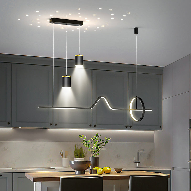 Linear Pendant Lighting Island Lighting Fixtures Modern Kitchen Pendant Lights for Dining Room