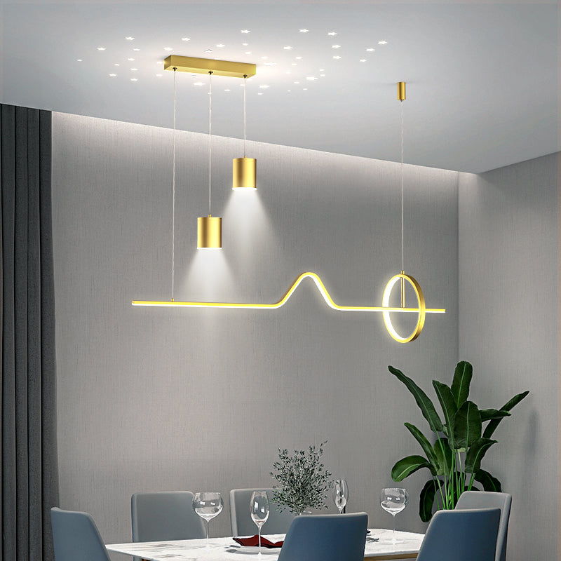 Linear Pendant Lighting Island Lighting Fixtures Modern Kitchen Pendant Lights for Dining Room