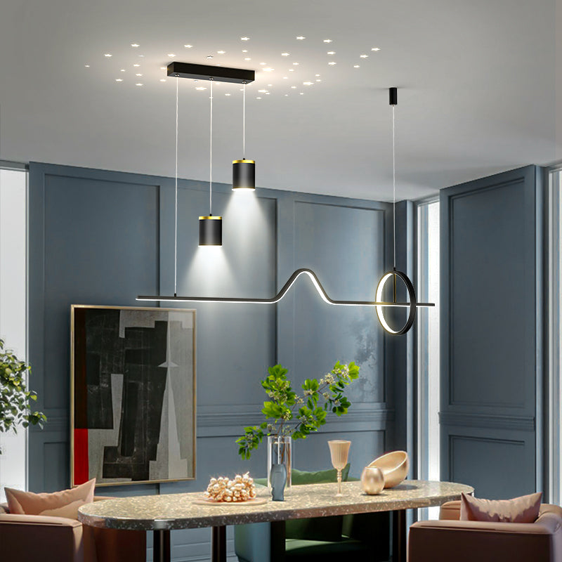 Linear Pendant Lighting Island Lighting Fixtures Modern Kitchen Pendant Lights for Dining Room