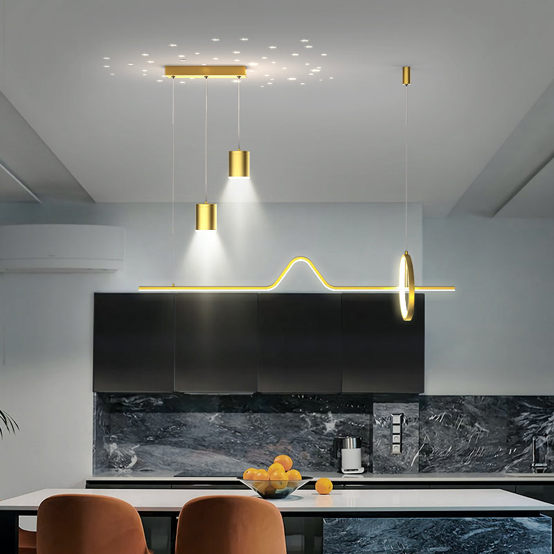 Linear Pendant Lighting Island Lighting Fixtures Modern Kitchen Pendant Lights for Dining Room
