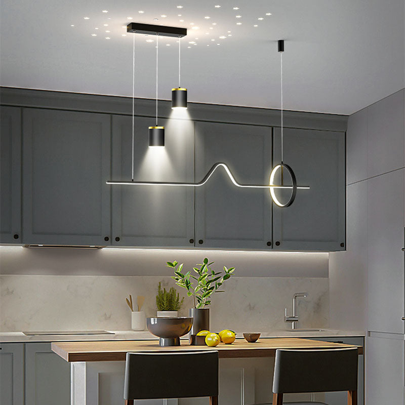 Linear Pendant Lighting Island Lighting Fixtures Modern Kitchen Pendant Lights for Dining Room