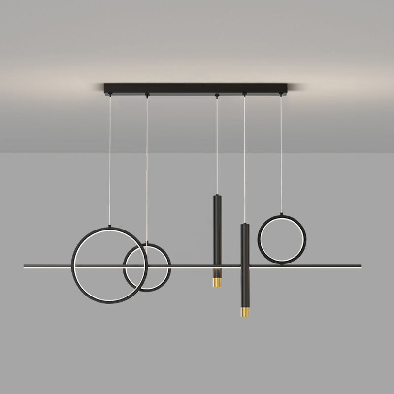 Geometric Chandelier Lighting Fixtures Modern Metal Kitchen Pendant Lights for Dining Room