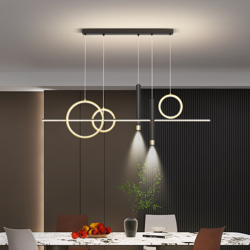 Geometric Chandelier Lighting Fixtures Modern Metal Kitchen Pendant Lights for Dining Room