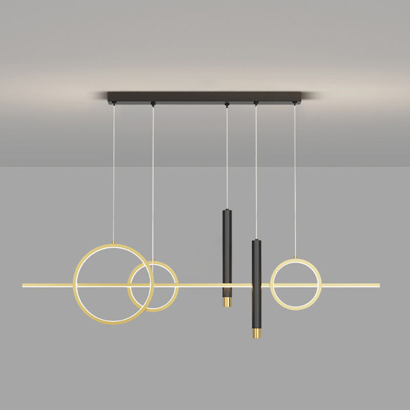 Geometric Chandelier Lighting Fixtures Modern Metal Kitchen Pendant Lights for Dining Room