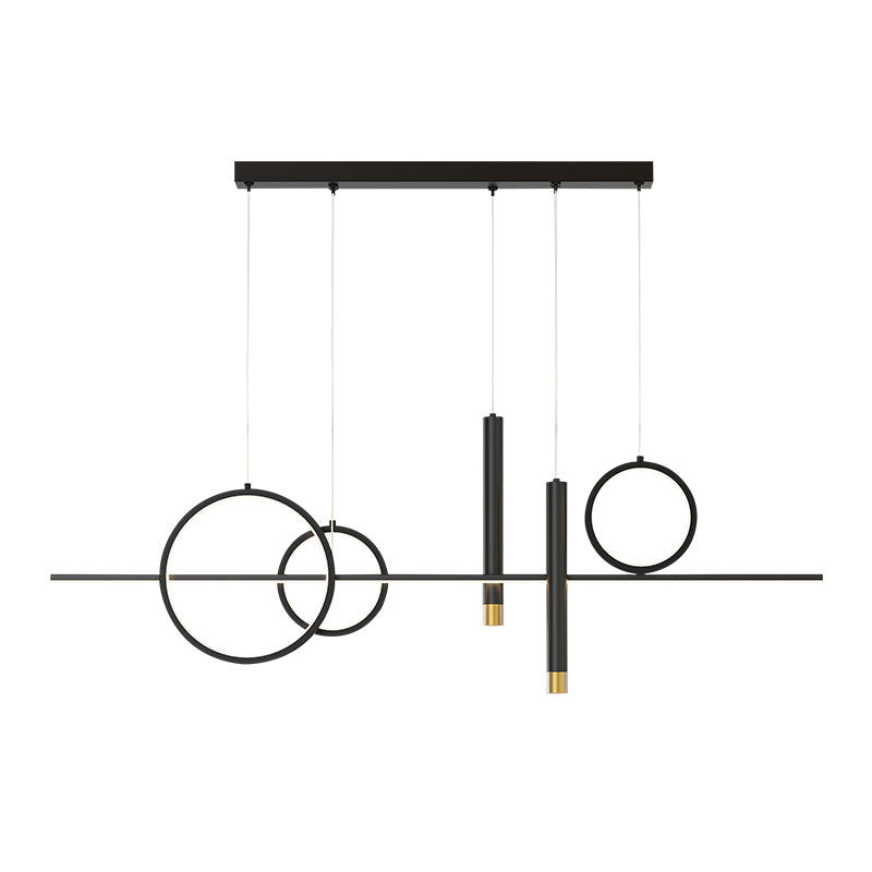 Geometric Chandelier Lighting Fixtures Modern Metal Kitchen Pendant Lights for Dining Room