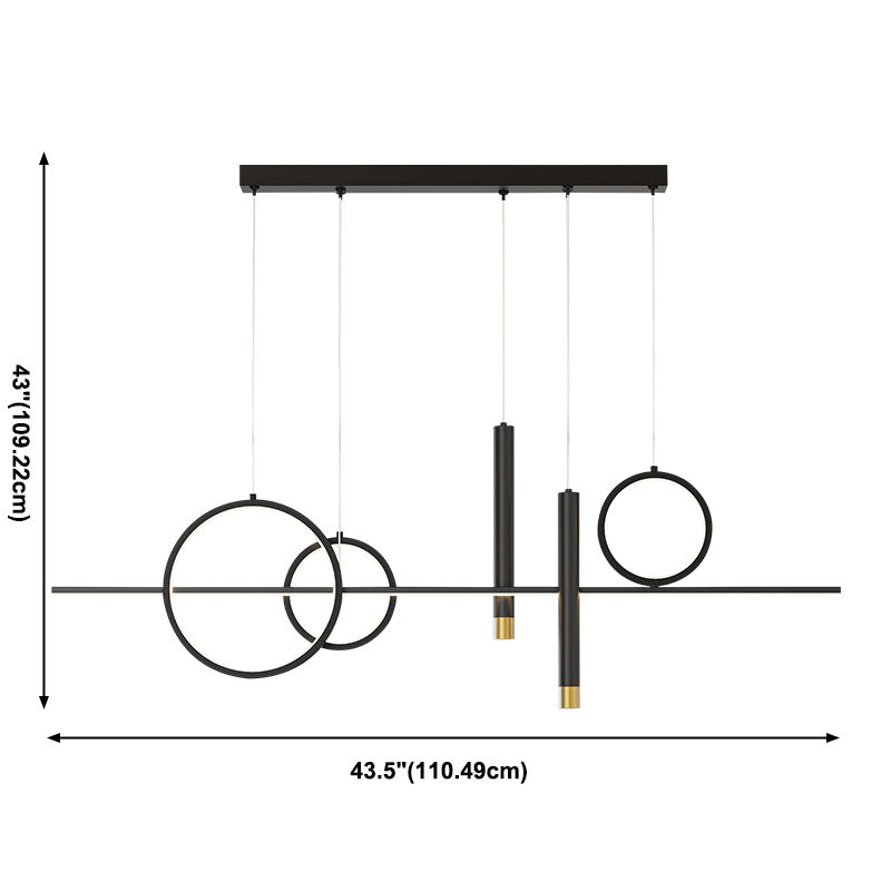 Geometric Chandelier Lighting Fixtures Modern Metal Kitchen Pendant Lights for Dining Room