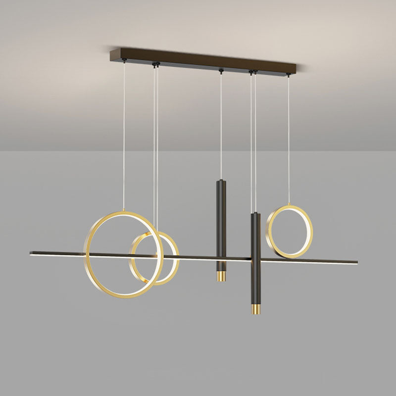 Geometric Chandelier Lighting Fixtures Modern Metal Kitchen Pendant Lights for Dining Room