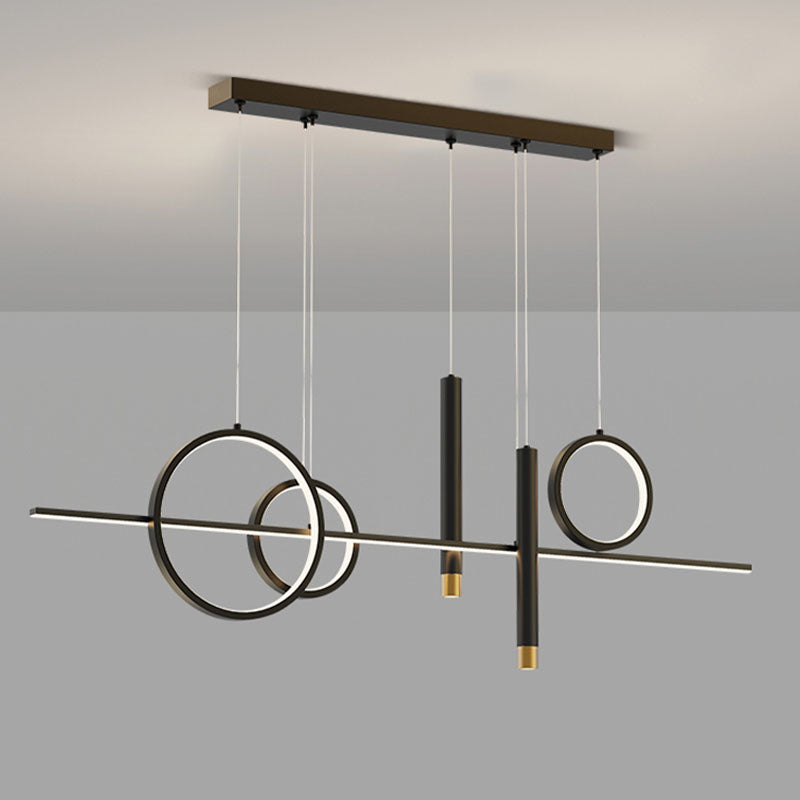Geometric Chandelier Lighting Fixtures Modern Metal Kitchen Pendant Lights for Dining Room