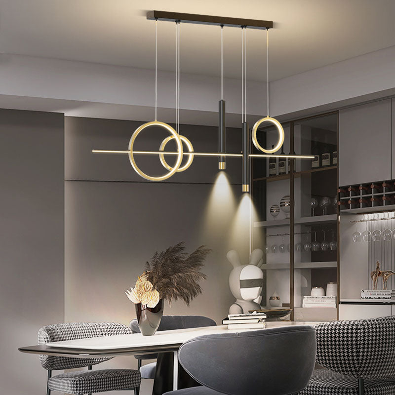 Geometric Chandelier Lighting Fixtures Modern Metal Kitchen Pendant Lights for Dining Room