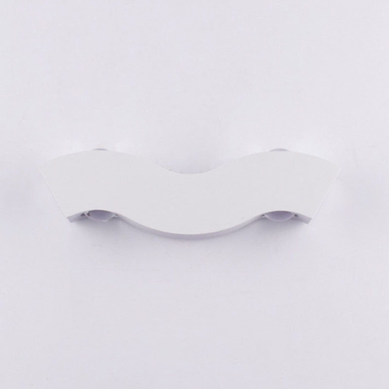 Weiße geometrische LED -wasserdichte Wandlampe in modernen kreativen Lack Aluminium Wandlampe
