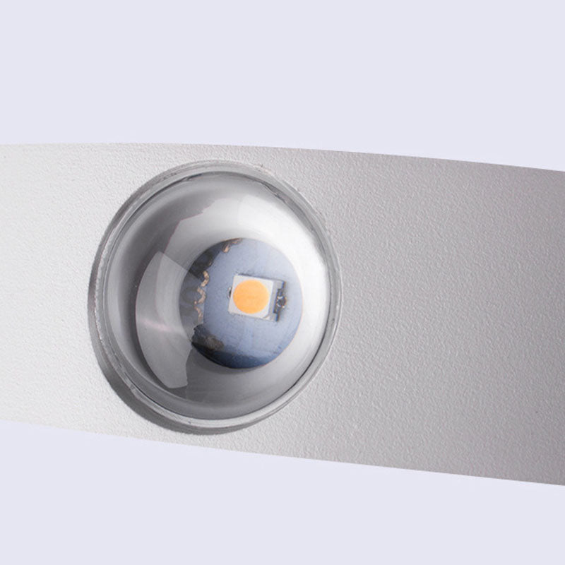 Weiße geometrische LED -wasserdichte Wandlampe in modernen kreativen Lack Aluminium Wandlampe