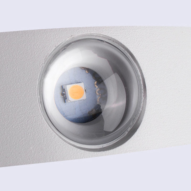 Weiße geometrische LED -wasserdichte Wandlampe in modernen kreativen Lack Aluminium Wandlampe
