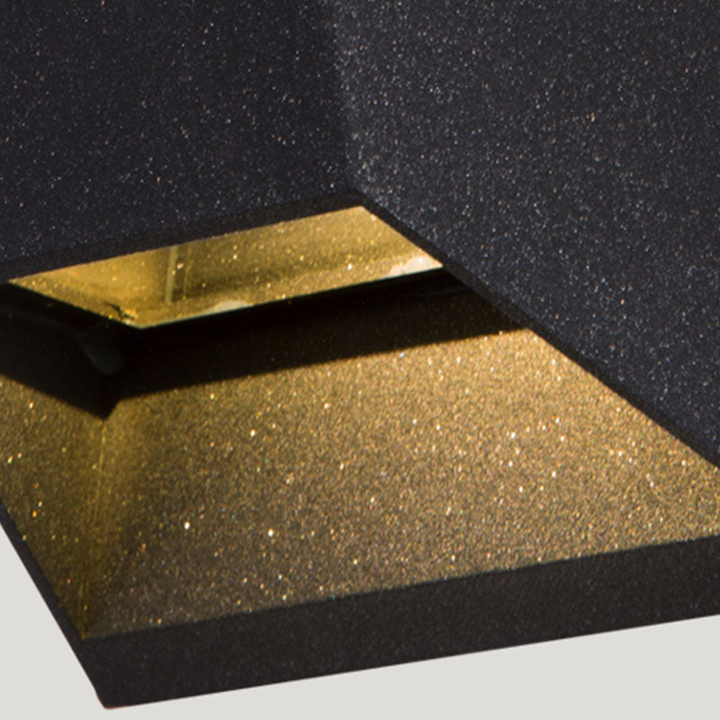 Lámpara de montaje de pared de aluminio moderna de 2 luces apliques de pared al aire libre para jardín