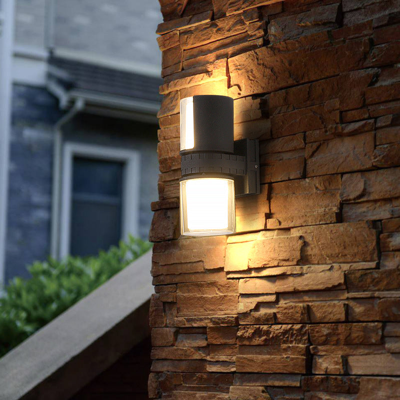 Moderna lampada da monte del cilindro per illuminazione da parete in alluminio per giardino