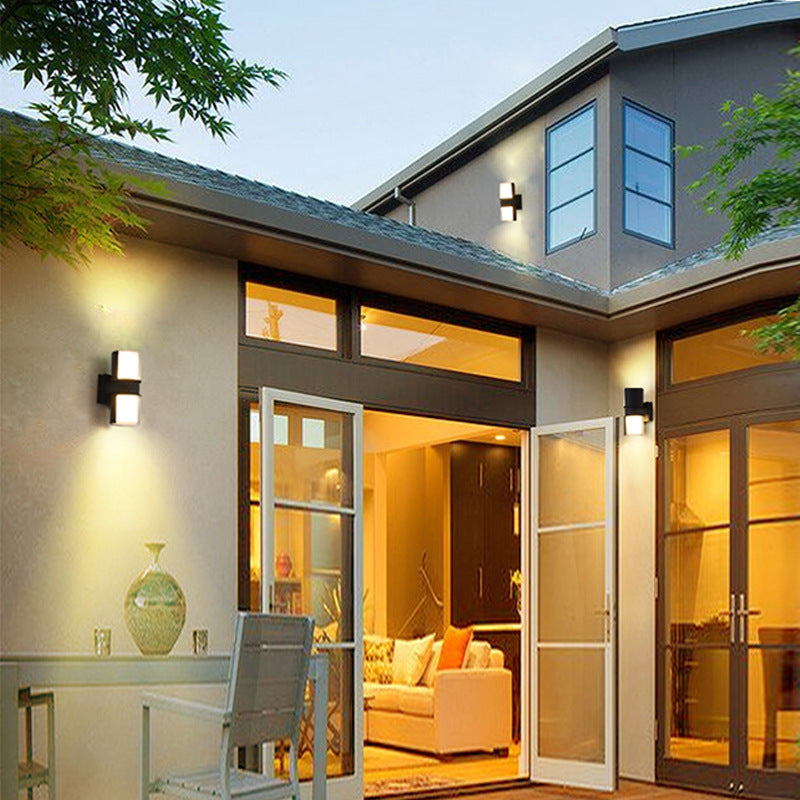 Moderna lampada da monte del cilindro per illuminazione da parete in alluminio per giardino