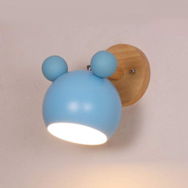 Nordic Modern Wall Sconce 1-Light Iron Wall Mounted Lighting for Bedroom