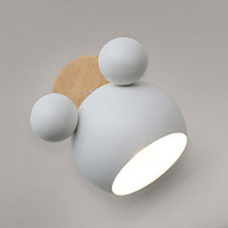 Nordic Modern Wall Sconce 1-Light Iron Wall Mounted Lighting for Bedroom