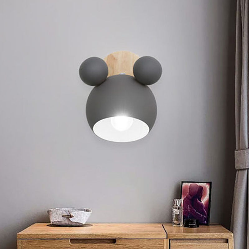 Nordic Modern Wall Sconce 1-Light Iron Wall Mounted Lighting for Bedroom