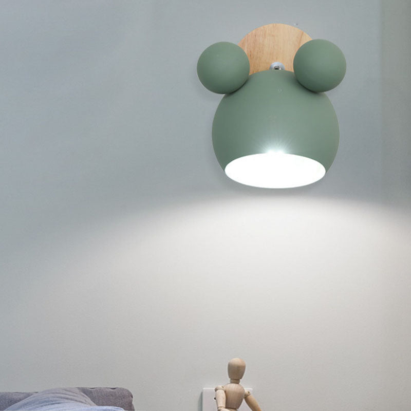 Nordic Modern Wall Sconce 1-Light Iron Wall Mounted Lighting for Bedroom