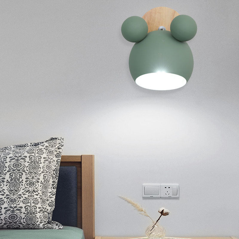 Nordic Modern Wall Sconce 1-Light Iron Wall Mounted Lighting for Bedroom