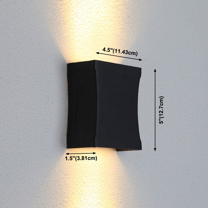Luz de pared de pared de aluminio al aire libre moderna LED de pared de 2 luces LED de 2 luces
