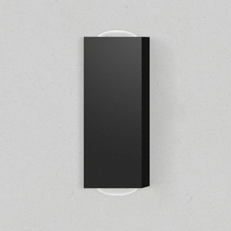 Modern Black Aluminum Wall Light Fixture 2-Light Outdoor Wall Sconce Light