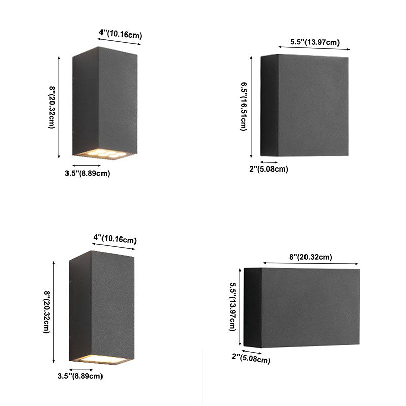 Moderne Metall 2-Licht-Wandhalterung Lampe schwarze Wandleuchten für Balkon