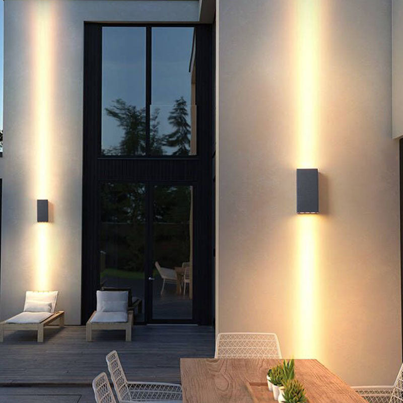 Moderne Metall 2-Licht-Wandhalterung Lampe schwarze Wandleuchten für Balkon