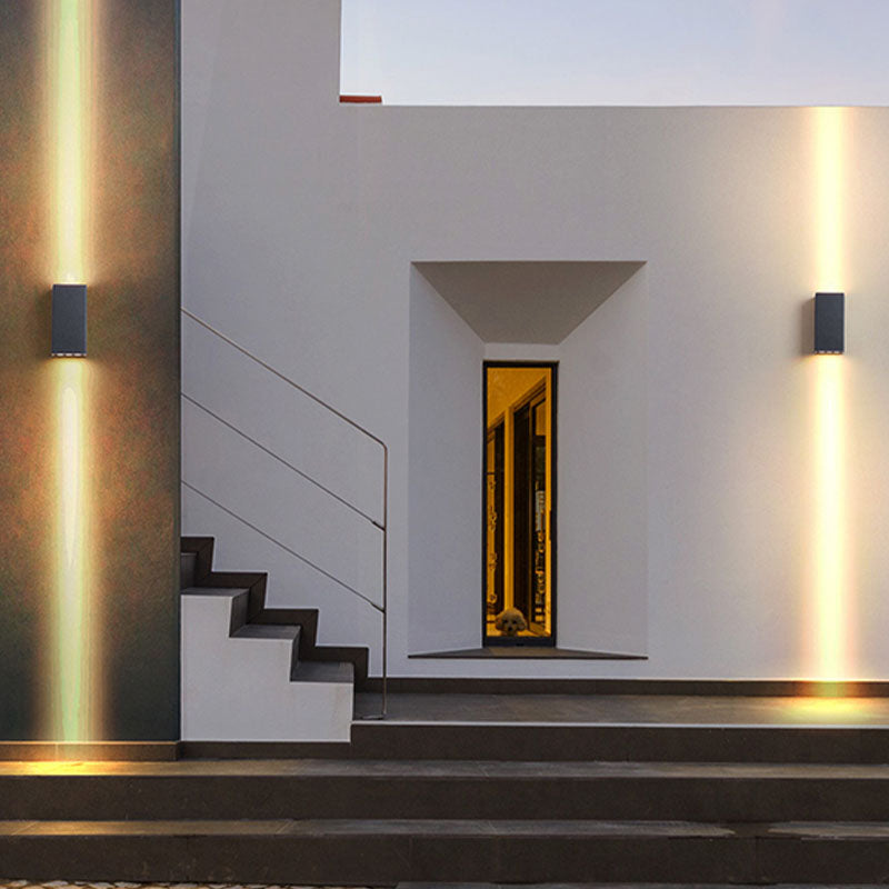 Moderne Metall 2-Licht-Wandhalterung Lampe schwarze Wandleuchten für Balkon