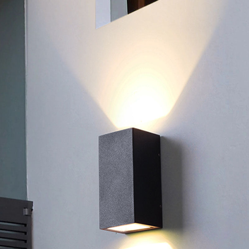 Moderne Metall 2-Licht-Wandhalterung Lampe schwarze Wandleuchten für Balkon