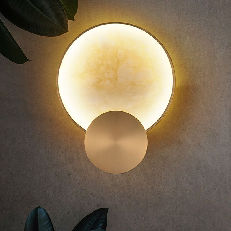 Copper Contemporary Wall Sconce 1 Circle a parete Alluminazione montata per camera da letto per camera da letto