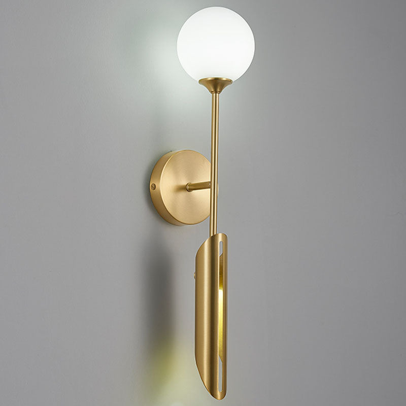 Prononi con pareti di vetro contemporanea armato a parete a 2 luci a muro per camera da letto