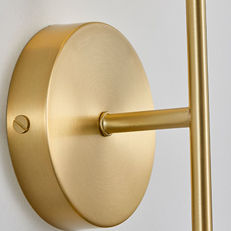 Contemporary Glass Wall Sconce Armed 2-Light Wall Mounted Light for Bedroom