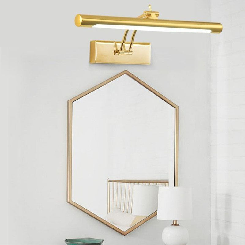 Éclairage de mur de miroir en métal moderne à 1 lumière linéaire