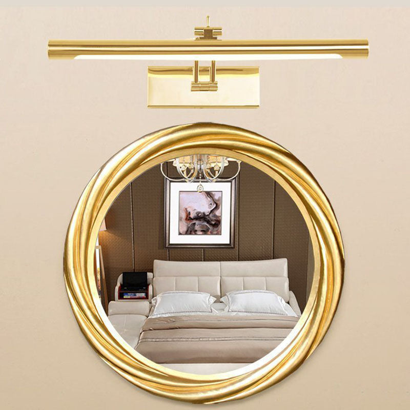 Éclairage de mur de miroir en métal moderne à 1 lumière linéaire