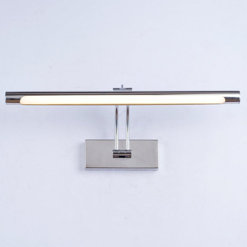 1-Light Linear Shade Wall Sconce Modern Style Metal Mirror Wall Lighting