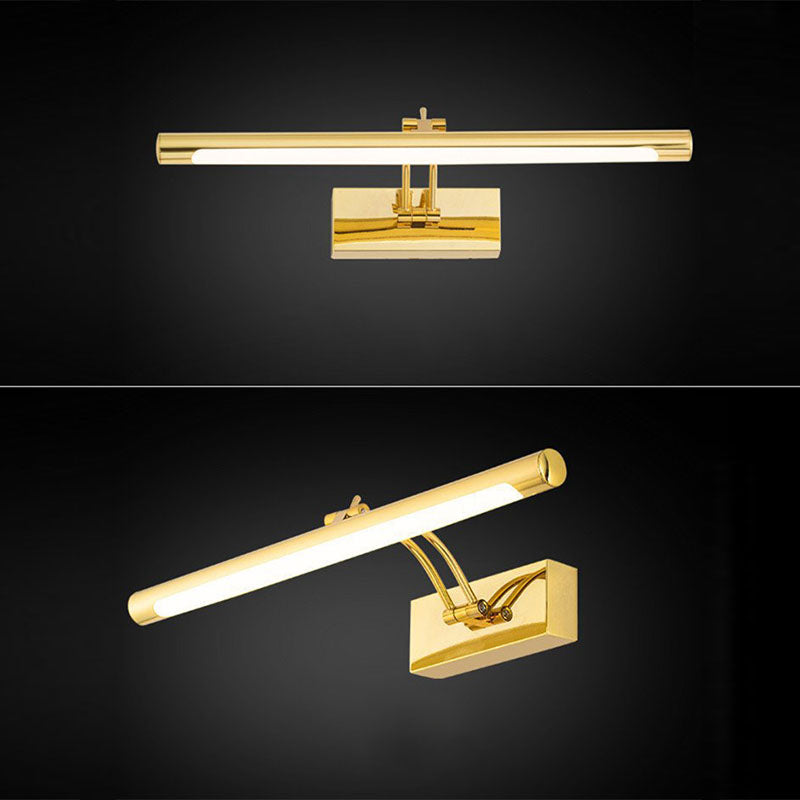 Éclairage de mur de miroir en métal moderne à 1 lumière linéaire