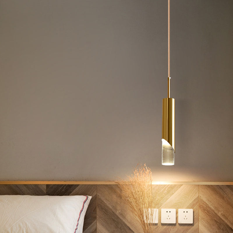 Stile moderno Acrilico Acrilico Ampiccamento Luci a sospensione Lampade cilindriche per camera da letto